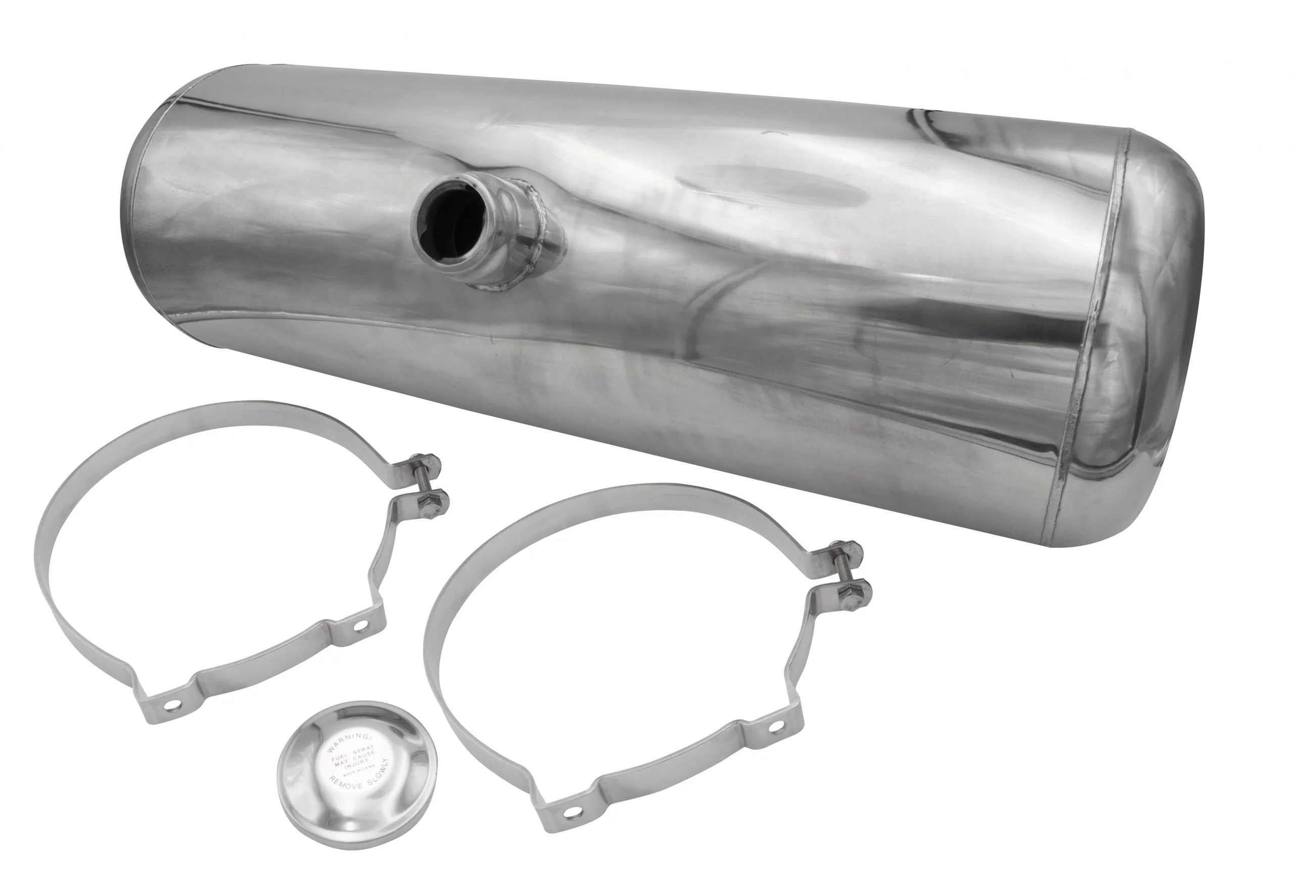 S/S Gas Tank, 10" X 33", Center Fill, 10.7 Gallon, S/S Cap