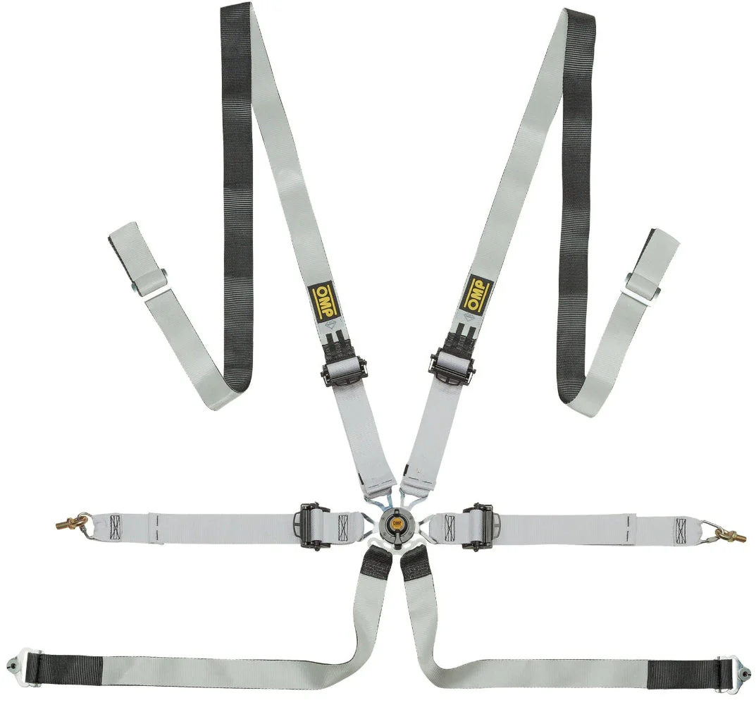 SAFETY HARNESS ONE-D 2" PULL DOWN BLACK/WHITE FIA 8853-2016 Racing Harness