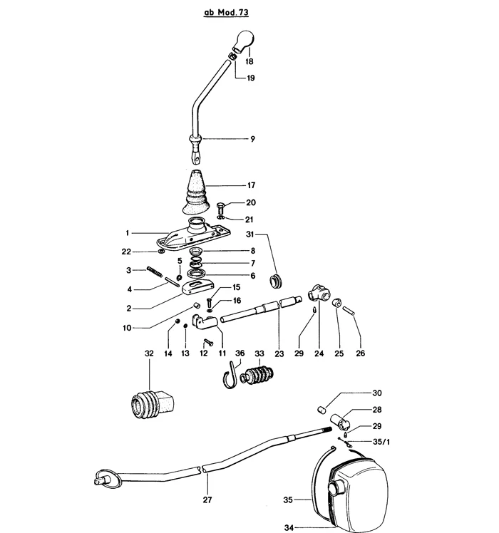 Side Shift Transmission Friction Ring at Firewall for Porsche 914 (1973-76) - Image 2