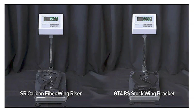 SilverRocket Dry Carbon 3-Inch Wing Risers for Porsche Track Applications GT4 RS - Image 13