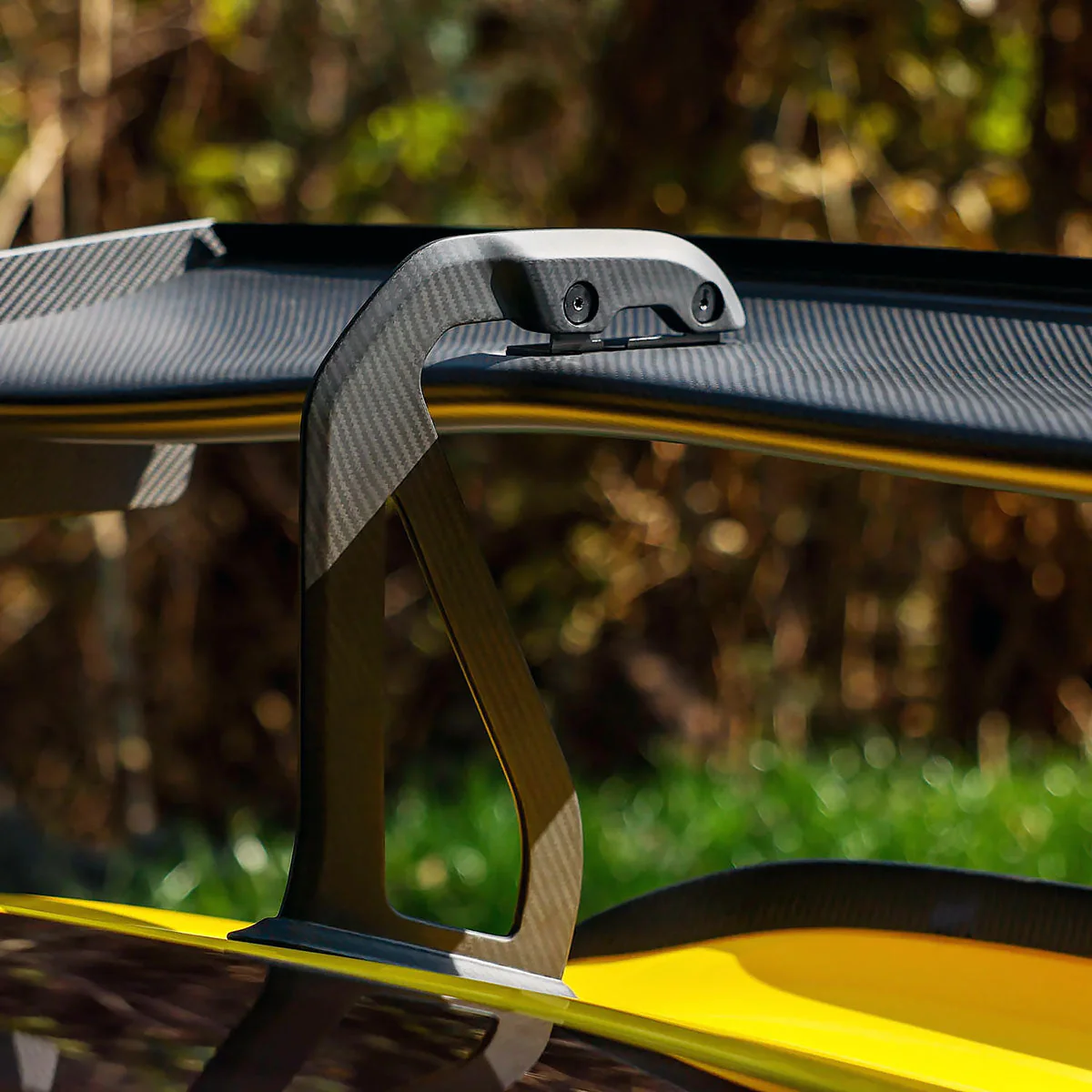 SilverRocket Dry Carbon 3-Inch Wing Risers for Porsche Track Applications GT4 RS - Image 2