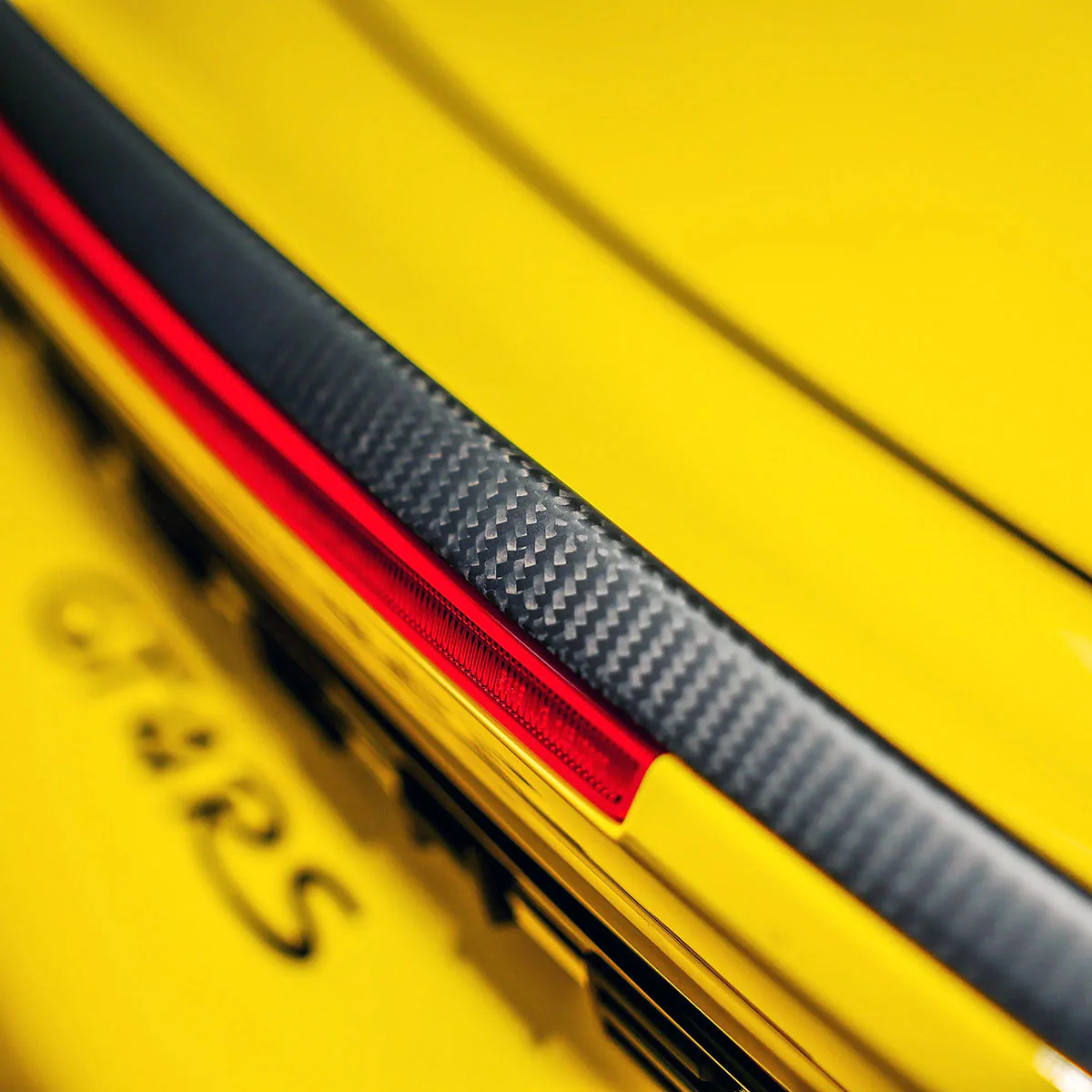 SilverRocket Dry Carbon Rear Gurney Flap for Porsche Track Applications GT4 RS - Image 3