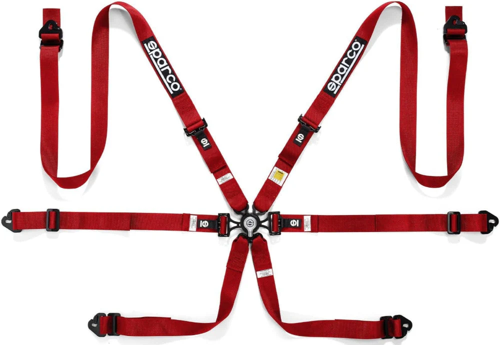 Sparco Six-Point Competition Pull-Down Aluminum Racing Harness - Image 2