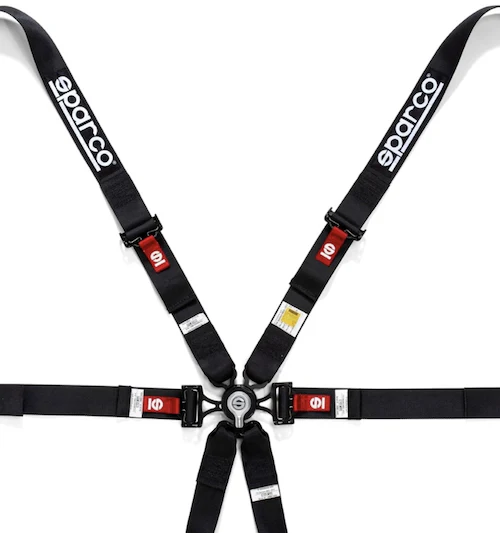 Sparco Six-Point Racing Harness, 2-Inch Steel Pull-Down - Image 6