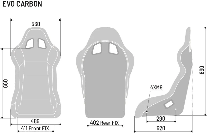 Competition Motorsport Sparco EVO Carbon Fiber Racing Seat Standard, Large Or XL - Image 12