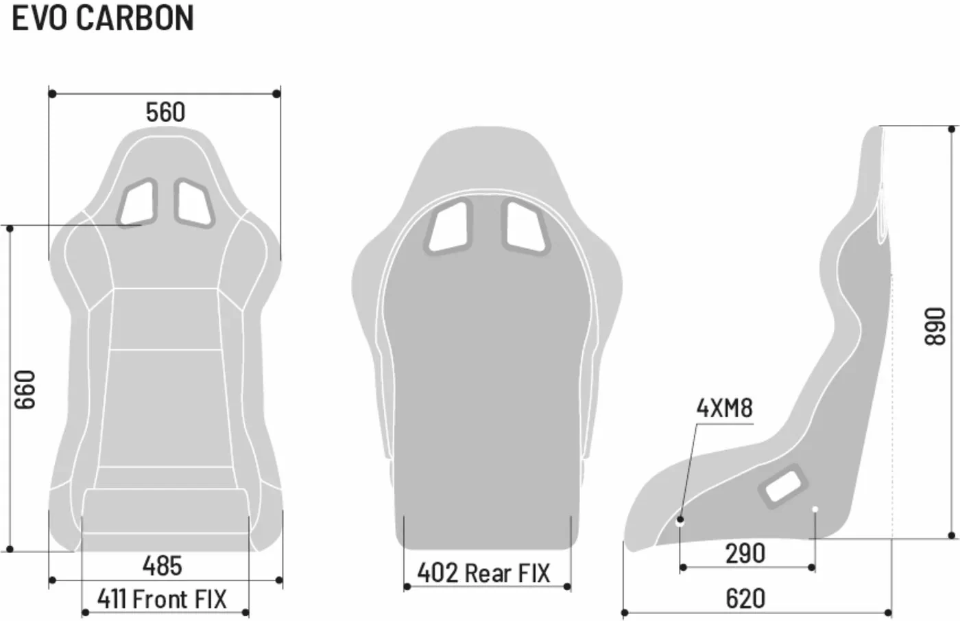 Sparco EVO Performance Carbon Fiber Racing Seat, Medium/Large/XL - Image 5
