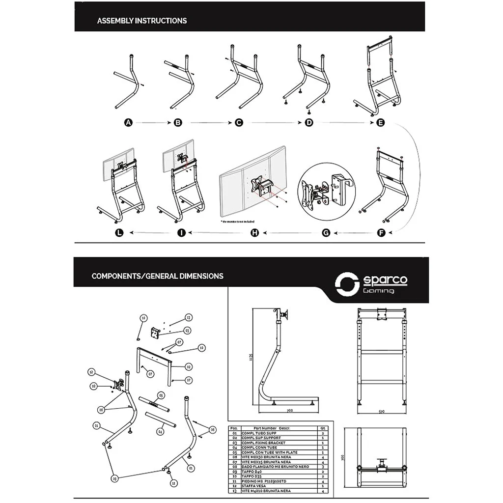 Sparco Monitor Stand, Evolve Simulator Chassis Accessory - Image 5