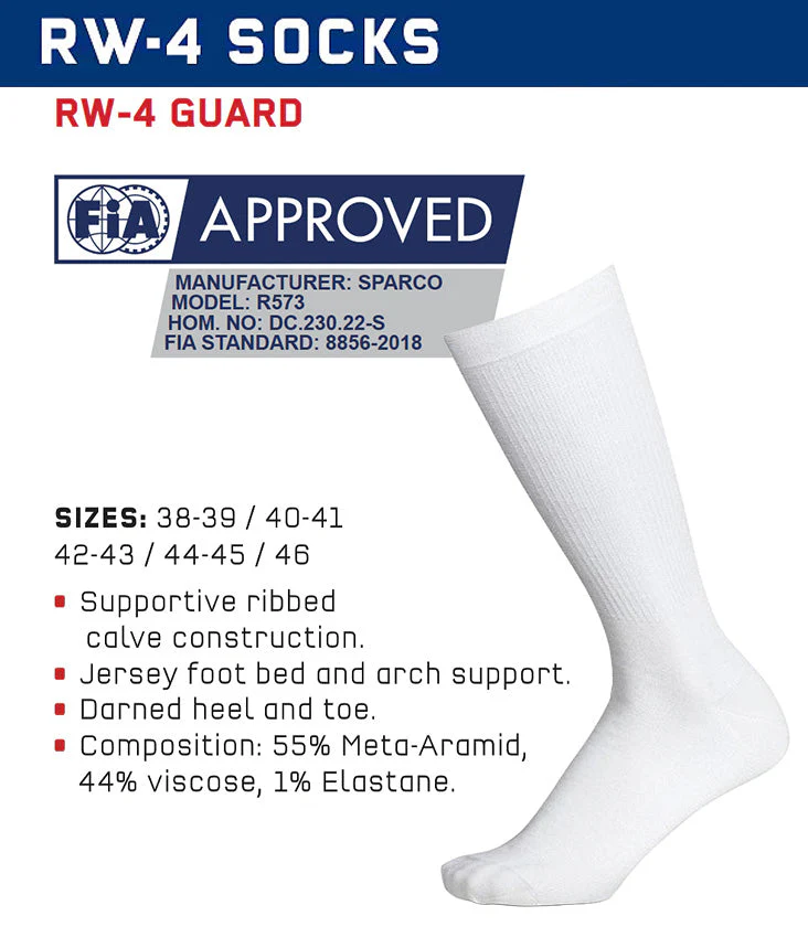 Competition Motorsport Sparco RW-4 Nomex Socks - Image 2