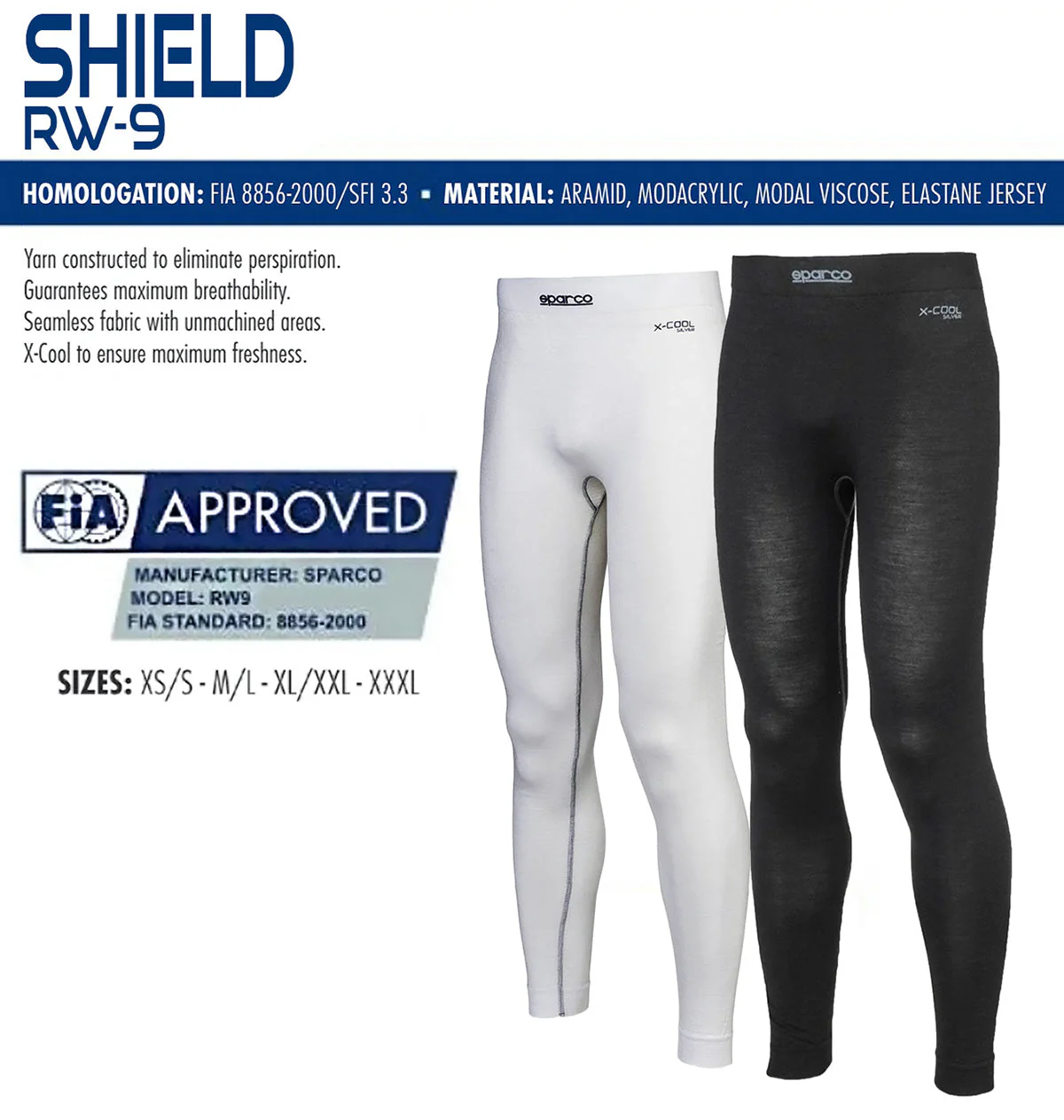 Sparco Shield RW-9 Fire-Resistant Nomex Pants - Image 3