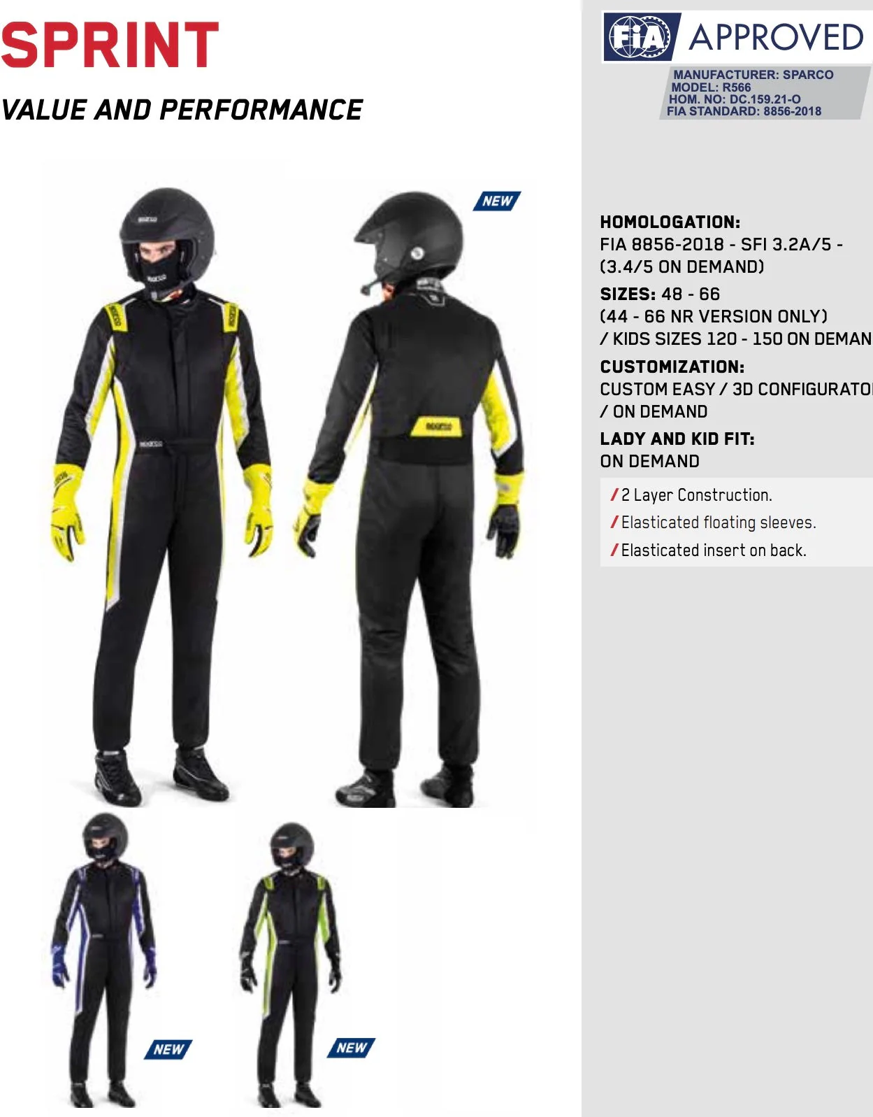 Sparco Sprint Pro Race Suit - Image 5