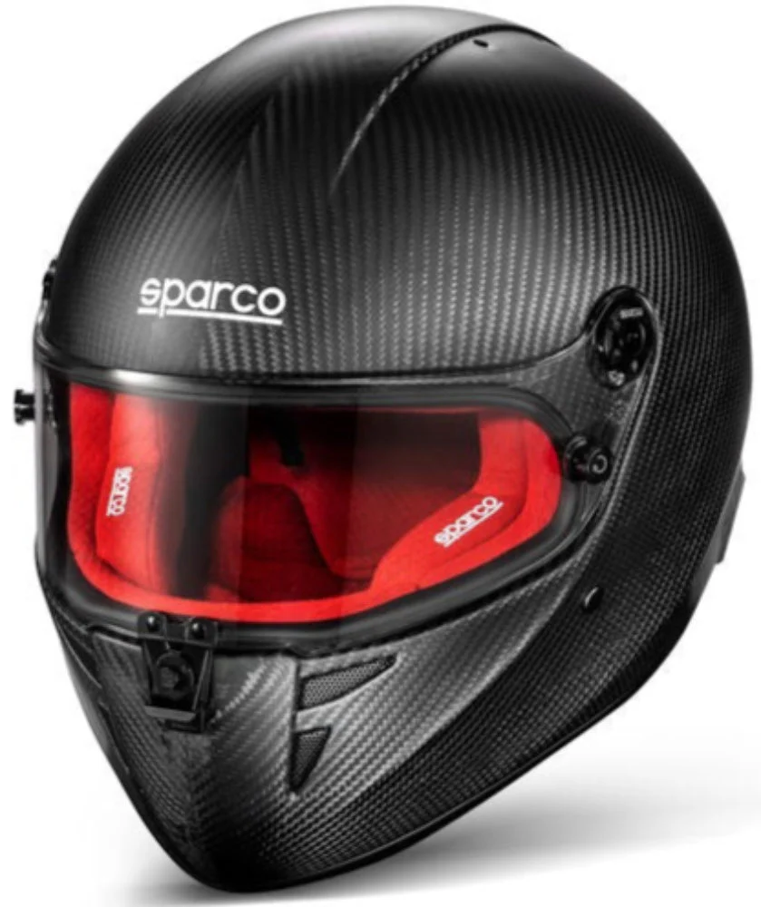 Sparco Stealth Carbon Fiber Karting Helmet, FIA 8878-2024 - Image 2