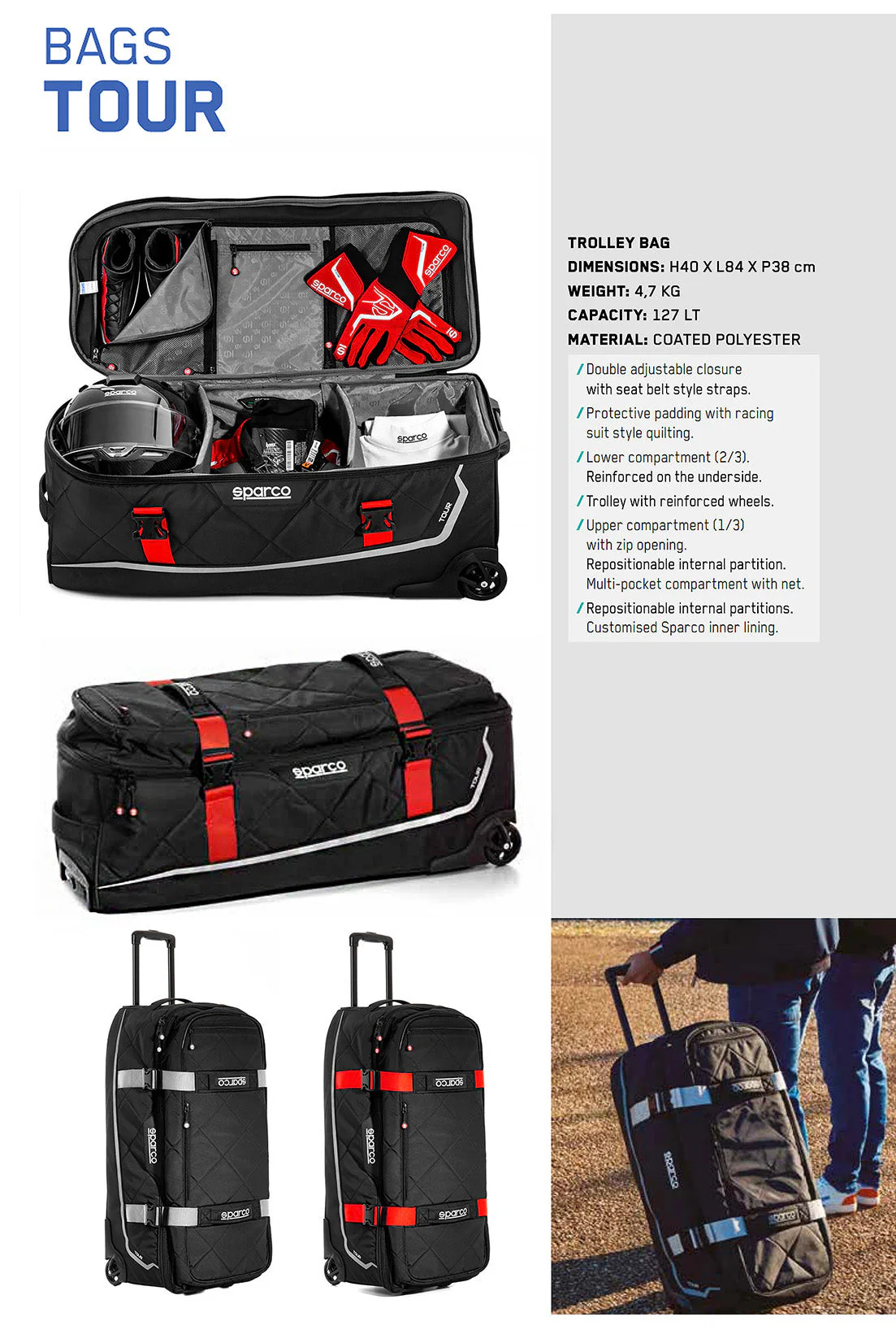 Sparco Tour Gear Bag - Track Use - Image 6
