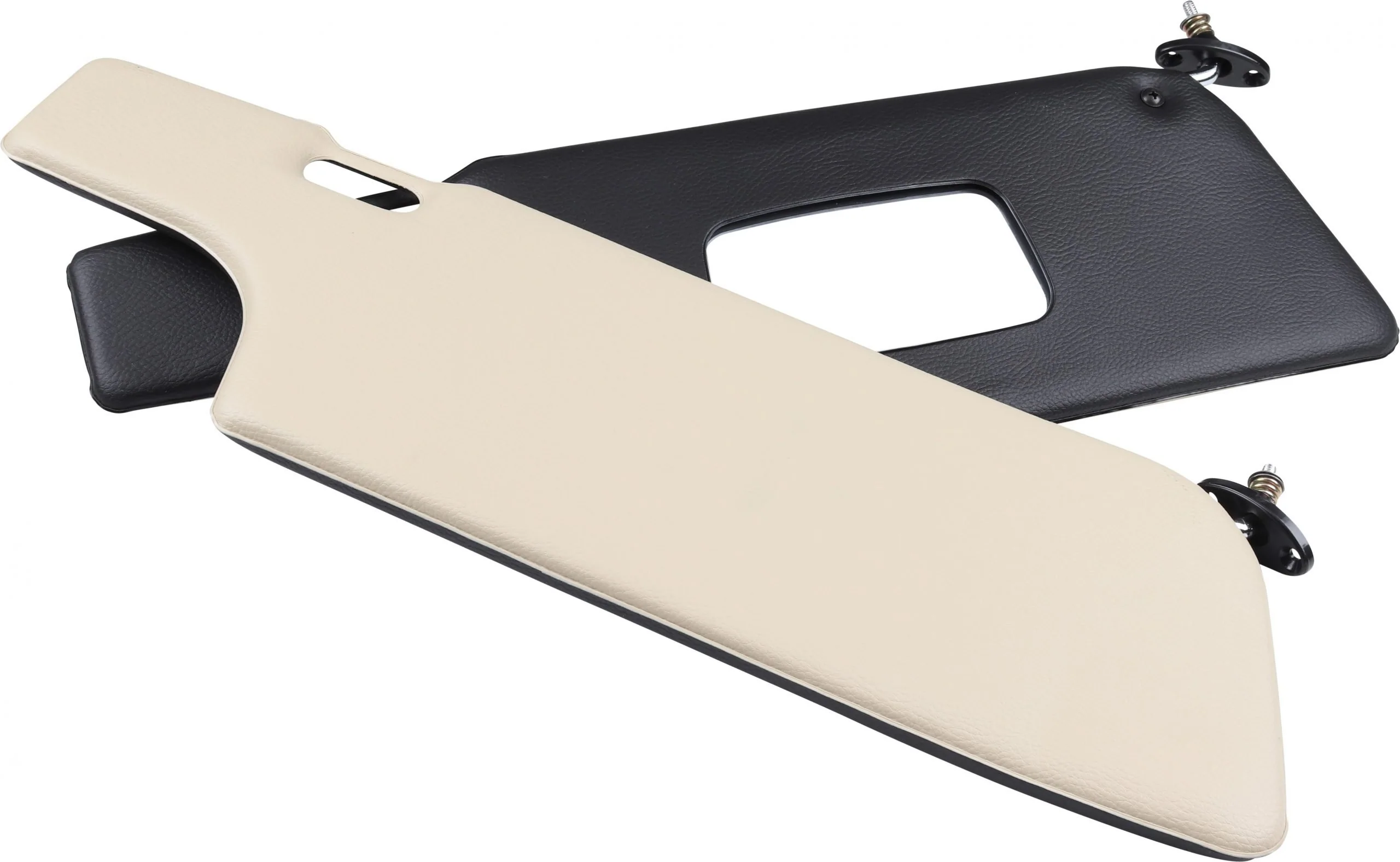 Sun Visor Set, Black/Beige, fits 911/912 (1965-77)