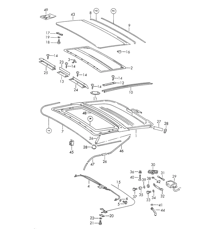 Sunroof Seal for Porsche 356A, B, C, 911, 912 and 930 (1956-98) - Image 2
