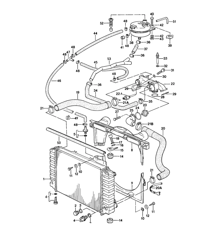 Upper Radiator Hose, to Radiator Housing for Porsche 928 (1978-84) - Image 2