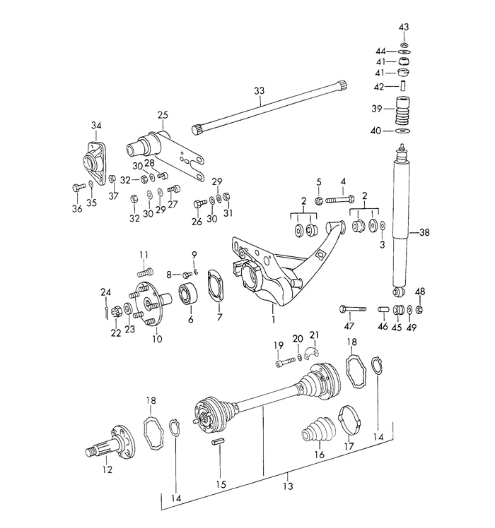 Trailing Arm Bushing for Porsche 911, 912, and 930 (1965-89) - Image 2