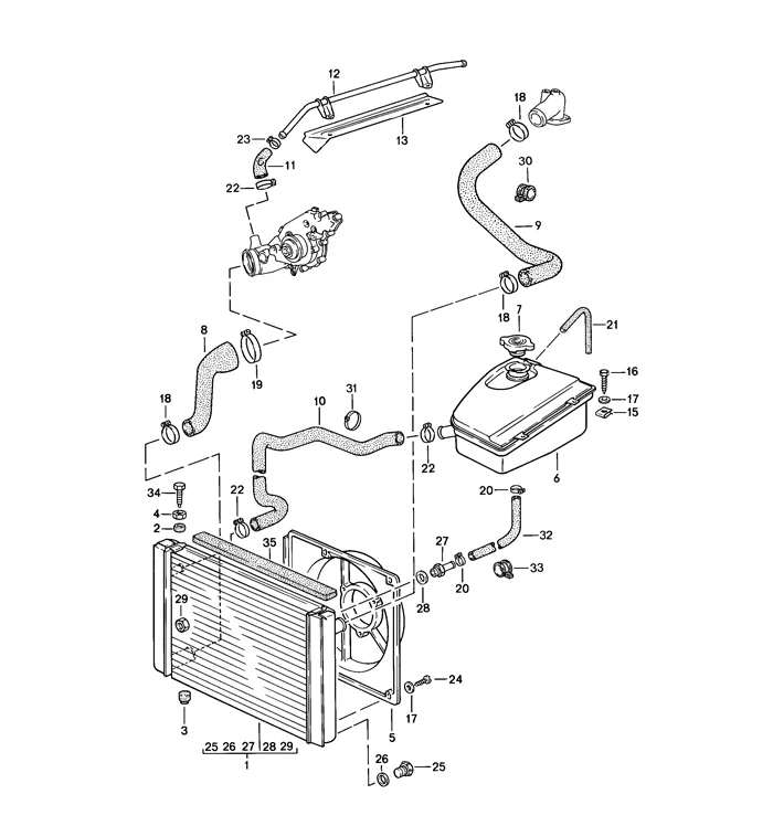 Coolant Expansion Tank for Porsche 924S and 944 (1983-91) - Image 2