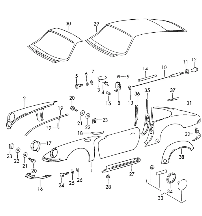 URO Parts Torsion Bar Cover Panel for Porsche 911/912/930 (1972–1986) - Image 3
