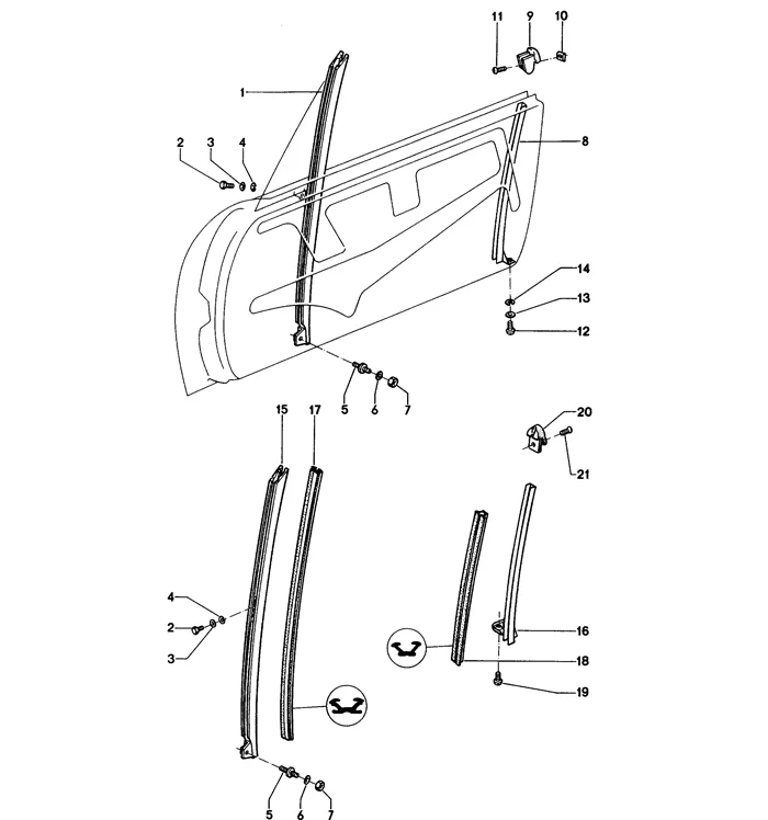 URO Parts Door Glass Stop for 914 (1970–1976) - Image 3