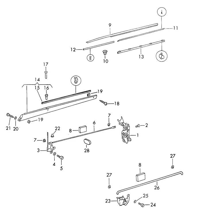 URO Parts Door Lock Knob Guide for 911/912 (1965–1976) - Image 5