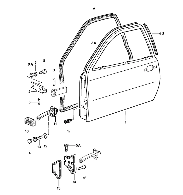 Right Door Seal for Porsche 924 and 944 (1977-1991) - Image 3