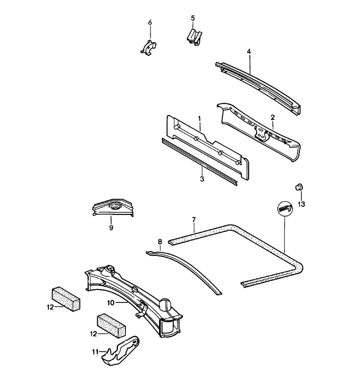URO Parts Engine Compartment Seal for 911/964/912 (1965–1989) - Image 3