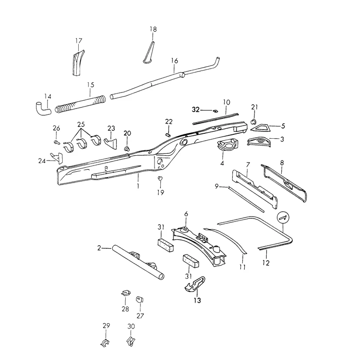 URO Parts Engine Compartment Seal for 911/964/912 (1965–1989) - Image 3