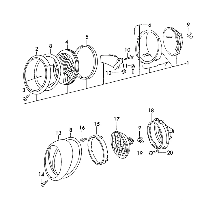 Chrome Headlight Rim for Porsche 911, 912, and 930 (1968-86) - Image 2