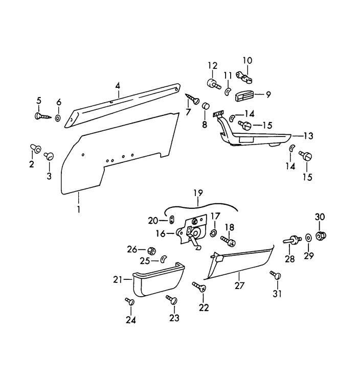 URO Parts Inside Door Handle for 911/912 (1969–1973) - Image 3