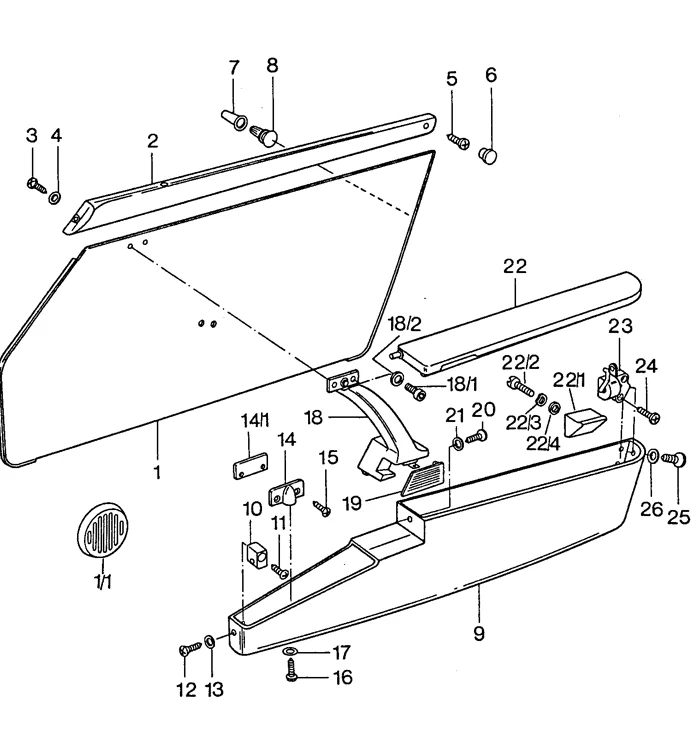 Right Interior Door Handle for Porsche 911, 912E, 930 (1975-98) - Image 2