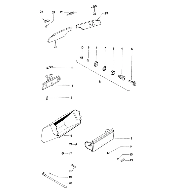 URO Parts Sun Visor Bracket for Porsche 911/964/993/914 (1970–1998) - Image 4
