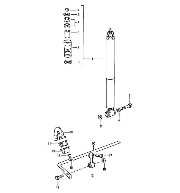 Rear Left Sway Bar Link for Porsche 911 (1978-89) - Image 2