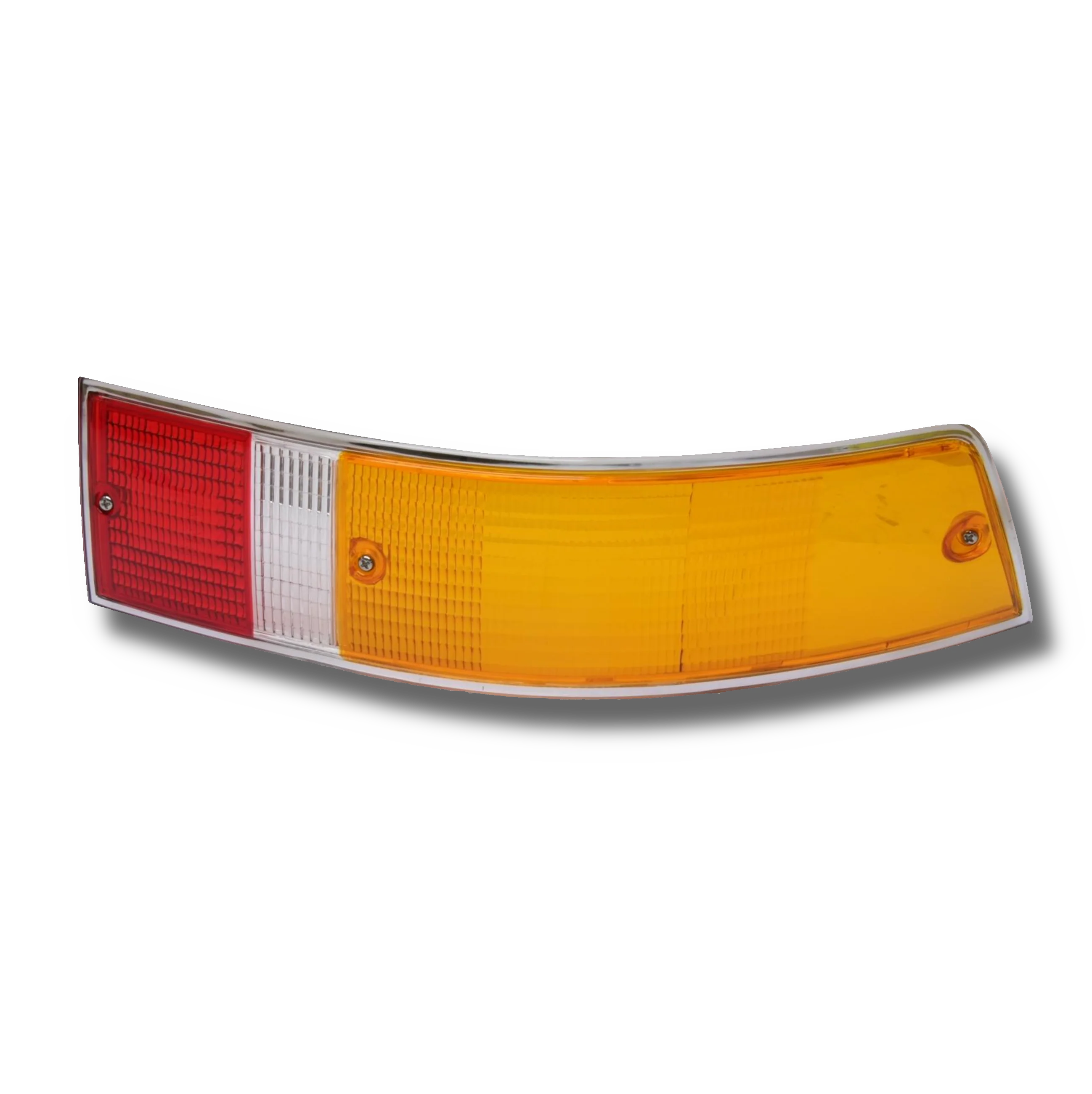 Right Euro Style Red and Amber Tail Light w/ Chrome Trim for Porsche 911 (1969-71)