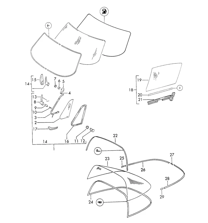 URO Parts Vent Glass Seal for Porsche 911/912 (1965–1976) - Image 3