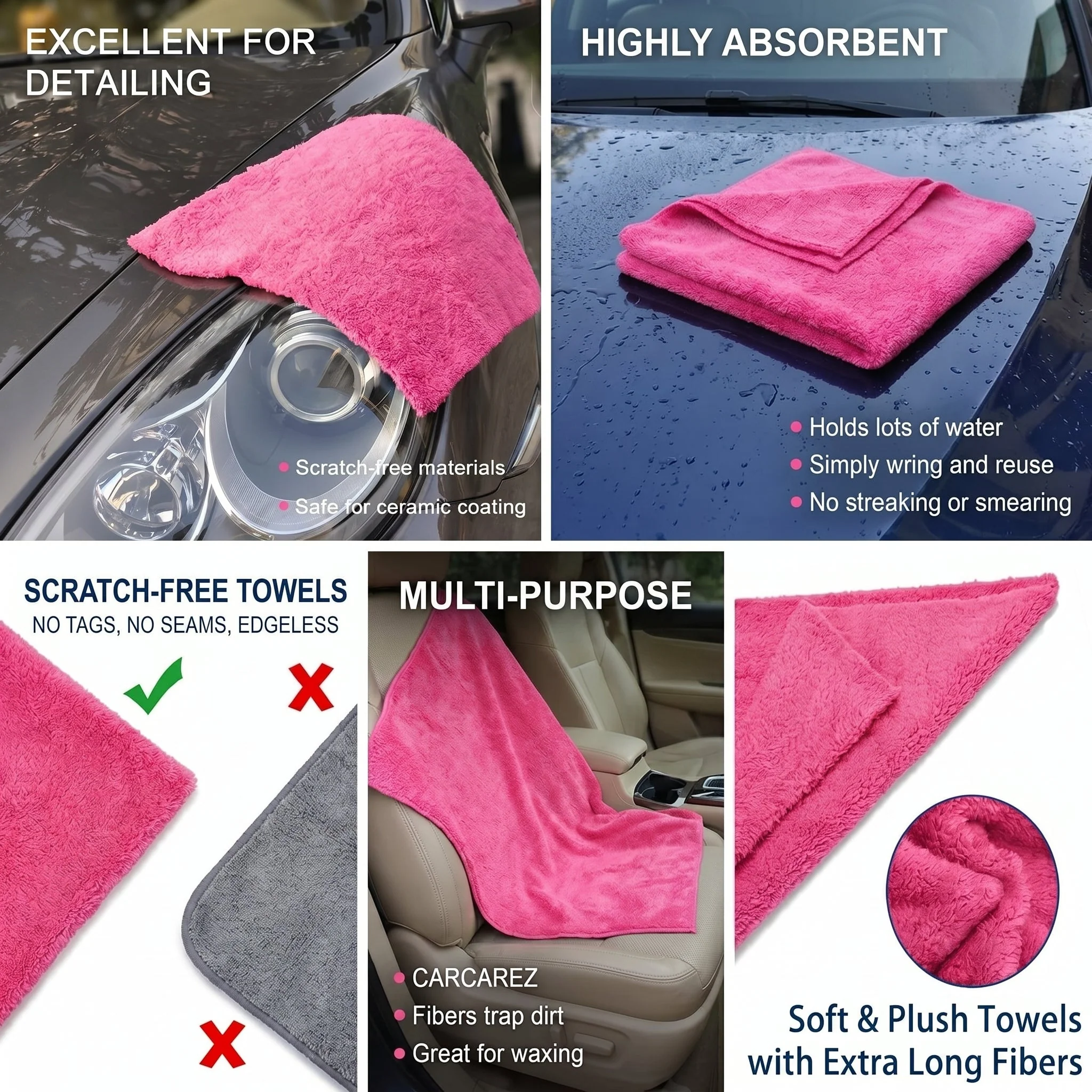WASH&WHIPS Edgeless Microfiber Coral Fleece with Ultrasonic Edge 3 Pack - Image 7