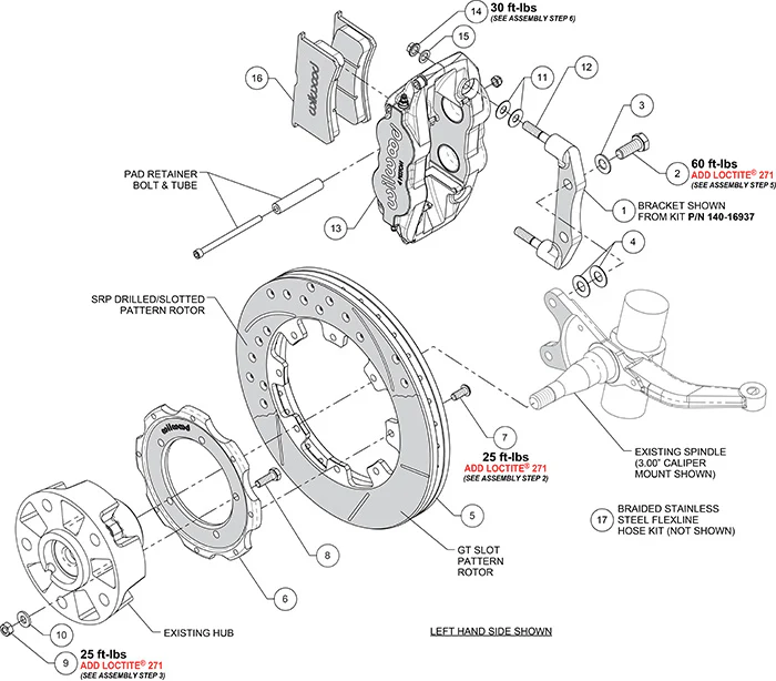Wilwood Forged Narrow Superlite 4R Front Brake Kit for Porsche 911/912 Models with 3" Struts (1969-76) - Image 13