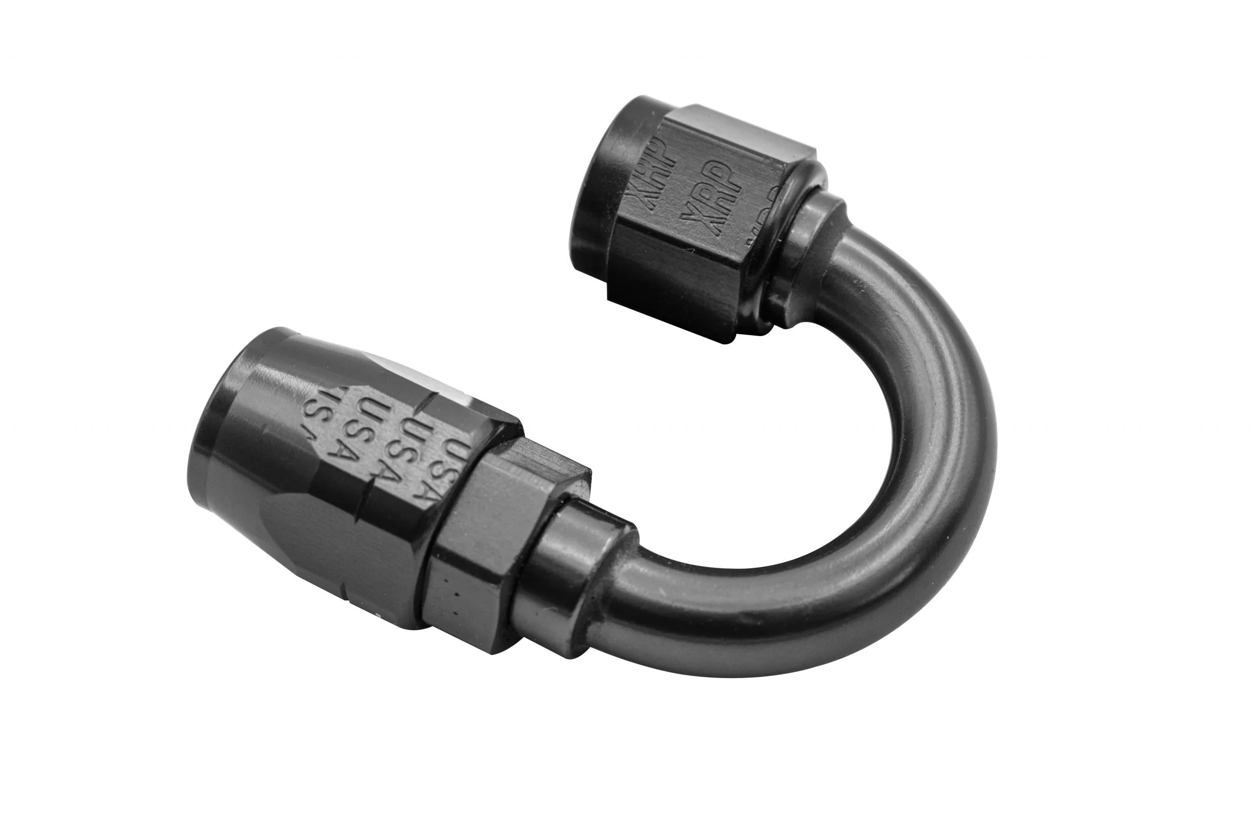 XRP -6 180º Double Swivel Hose End - Aluminum - Black